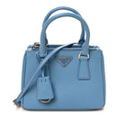 Saffiano Lux Micro Galleria Double Zip Tote Turchese