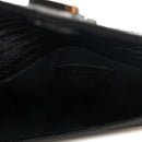 Calfskin Crocodile Embossed Uptown Monogram Pouch Black