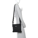 Nylon Vela Flat Messenger Bag Black