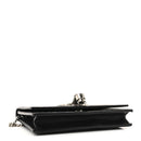 Calfskin Crocodile Embossed Kate Monogram Tassel Chain Wallet Black