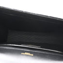 Velvet Tri-Quilt Monogram Medium College Bag Black