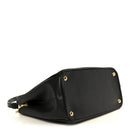 Saffiano Lux Small Galleria Double Zip Tote Black