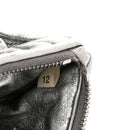 Metallic Nappa Matelasse Quilted Zip Wallet Silver