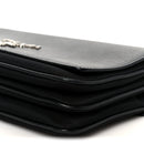 Saffiano Tessuto Nylon Chain Shoulder Bag Black