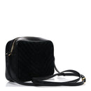 Suede Calfskin Monogram Lou Camera Bag Black
