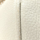 Grained Calfskin Palazzo Bowler White