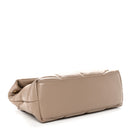 Lambskin Quilted Medium Loulou Puffer Monogram Chain Satchel Dark Beige