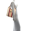 Canvas Calfskin Striped Ivy Beige Naturale Moro