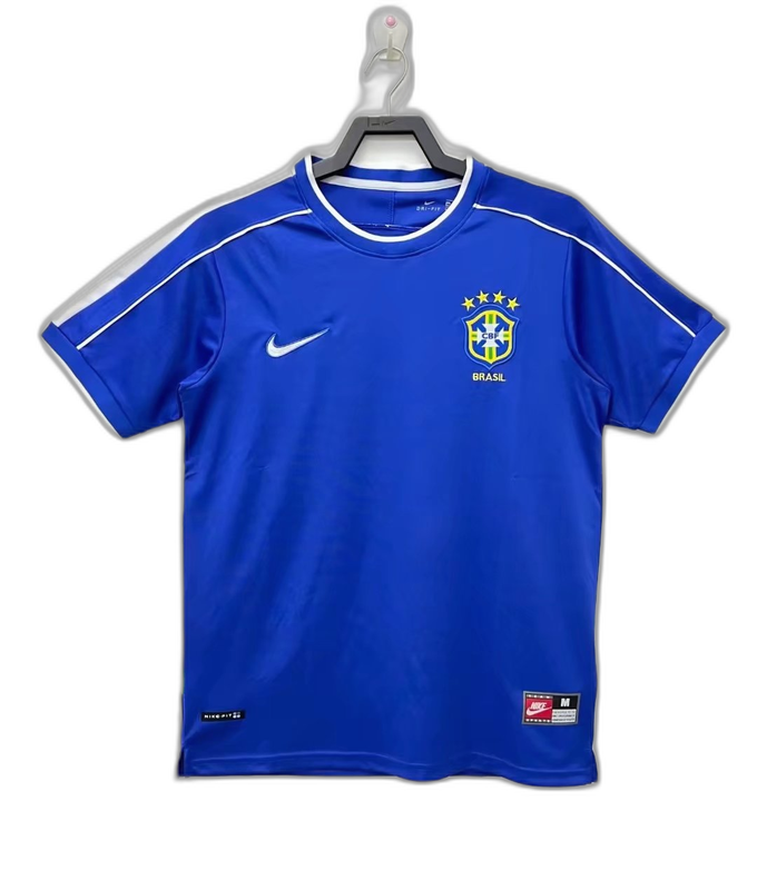 Brazil 1998 II Away Jersey - Retro Version | Free Shipping + Keychain Gift