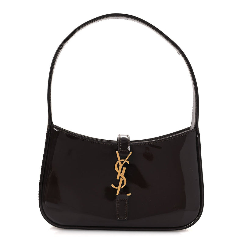 Patent Calfskin Le 5 A 7 Mini Hobo Spicy Chocolate