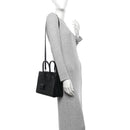 Calfskin Crocodile Embossed Baby Sac De Jour Black