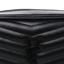 Calfskin Matelasse Monochrome Monogram Mini Lou Camera Bag Black