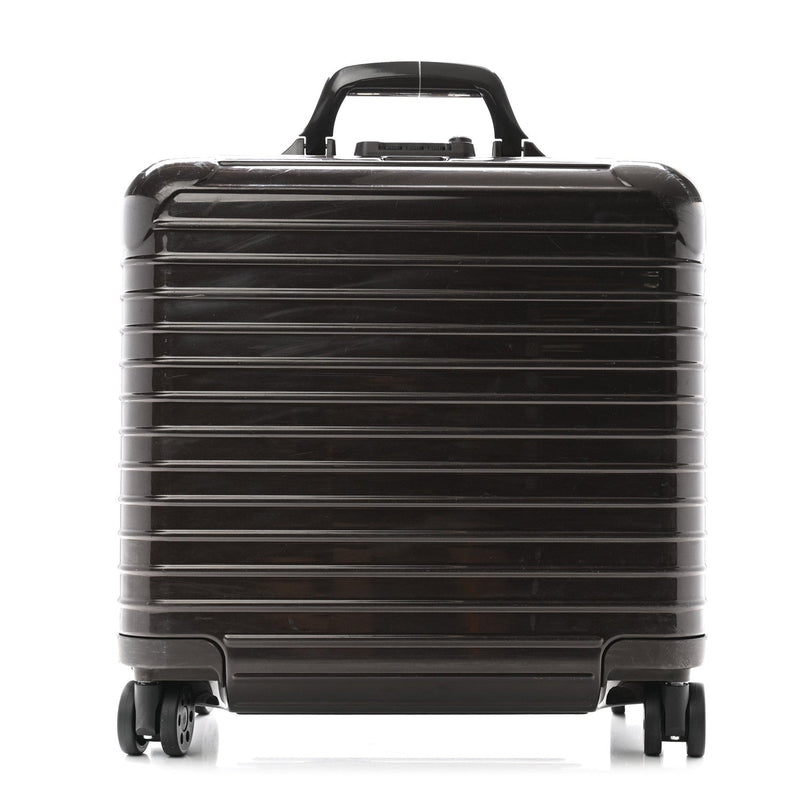 Gloss Polycarbonate Suitcase Compact Brown