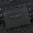Raffia Monogram Le 5 A 7 Medium Tote Black