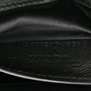 Sheepskin Matelasse Chevron Monogram Medium College Bag Black