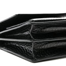 Calfskin Crocodile Embossed Medium Monochrome Monogram Sunset Black