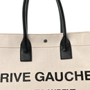 Linen Calfskin Rive Gauche Tote Optic White