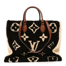 Shearling Monogram Giant Teddy Onthego GM Black White