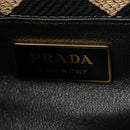 Jacquard Triangolo Symbole Embroidered Small Shoulder Bag Black Corda
