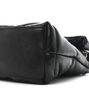 Lambskin Quilted Small Loulou Puffer Monogram Chain Satchel Black