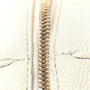 Grained Calfskin Palazzo Bowler White