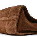 Suede Large Bonnie Shoulder Bag Cacao