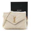 Calfskin Y Quilted Monogram Toy Loulou Crossbody Bag Crema Soft