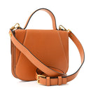 Vitello Barocco Virtus Small Top Handle Shoulder Bag Brown