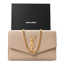 Grain De Poudre Monogram Uptown Chain Wallet Dark Beige