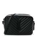 Calfskin Matelasse Monogram Monochrome Lou Camera Bag Black
