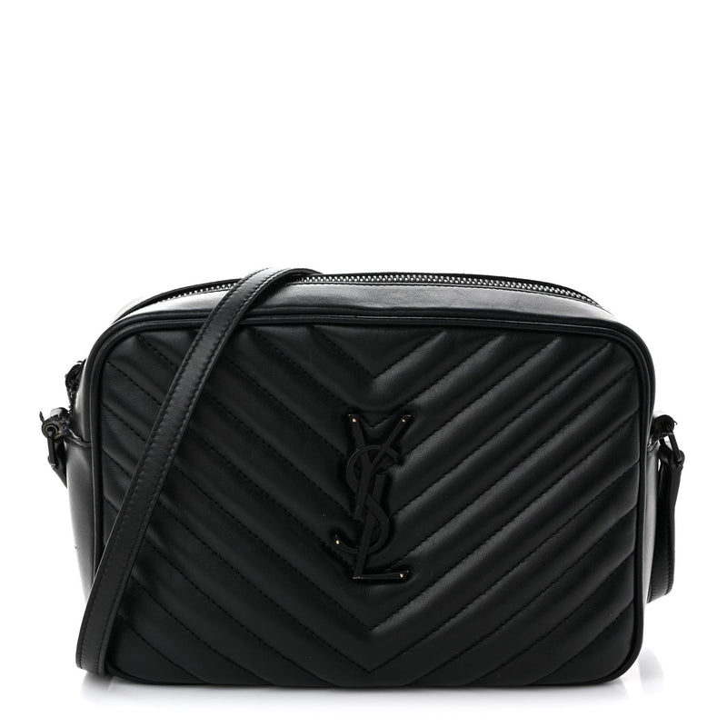 Calfskin Matelasse Monogram Monochrome Lou Camera Bag Black