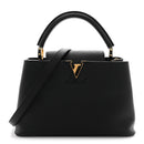 Taurillon Capucines MM Black Fuchsia