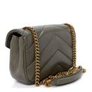 Lambskin Chevron Quilted Mini LouLou Dark Strong Moss