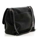 Grained Lambskin Monogram Large Niki Chain Satchel Black