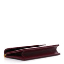 Calfskin Matelasse Chevron Monogram Envelope Chain Wallet Rouge Merlot