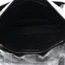 Crinkled Calfskin Matelasse Monogram Medium Niki Chain Satchel Black