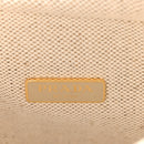 Wicker Canvas Mini Tote Tan White