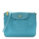 Tessuto Nylon Saffiano Crossbody Bag Turchese