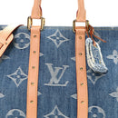 Denim Monogram New LV Remix Keepall Bandouliere 45 Blue