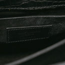 Calfskin Crocodile Embossed Medium Monochrome Monogram Sunset Black