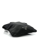 Nylon Mini Flat Messenger Bag Black
