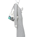 City Calfskin Racing Logo Bowler White Black