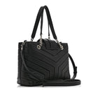 Calfskin Y Quilted Monogram Small Loulou Shopper Black