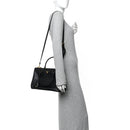 Saffiano Small Galleria Double Zip Tote Black
