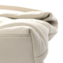 Lambskin Quilted Medium Loulou Puffer Monogram Chain Satchel Crema Soft