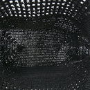 Raffia Monogram Le 5 A 7 Medium Tote Black
