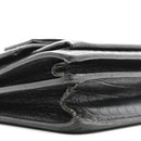 Calfskin Crocodile Embossed Medium Monogram Sunset Black