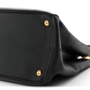 Saffiano Medium Galleria Double Zip Tote Black
