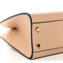Grainy Calfskin Virtus Top Handle Tote Beige