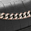 Calfskin Crocodile Embossed Medium Monogram Sunset Black